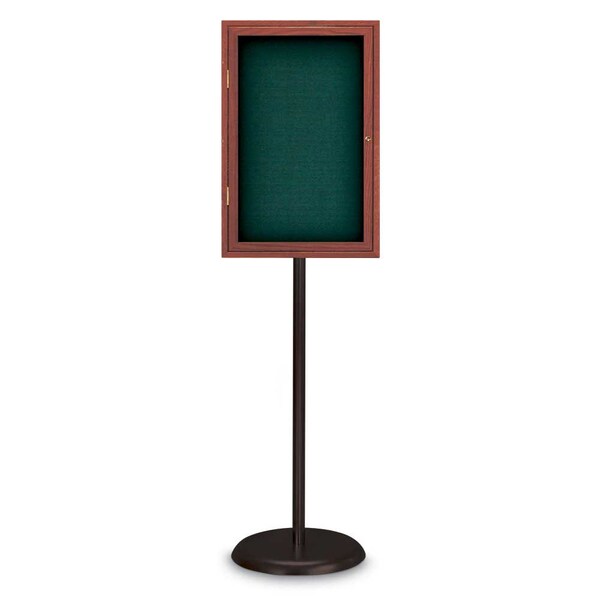 Corkboard, Triple Door, Radius Frame, 72x36", Black/Amethyst